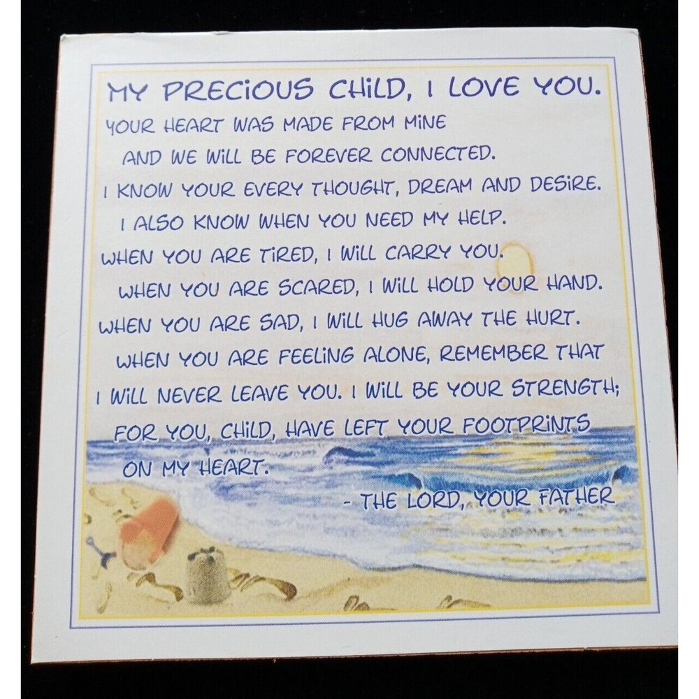 "My Precious Child, I Love You" Poem Plaque Beautiful Poem